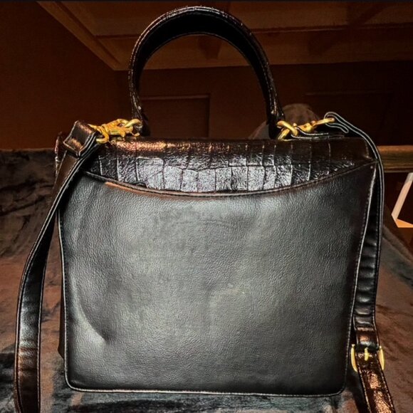 Faux Leather and Alligator Leather Handbag - Picture 2 of 3